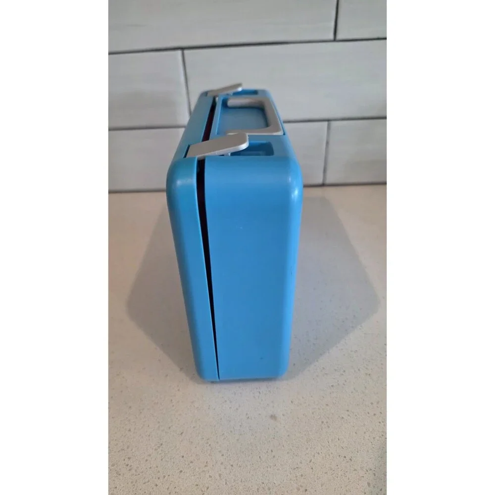 Mr. Beast Feastables Blue Plastic Lunch Box Dishwasher, Microwave, Freezer Safe